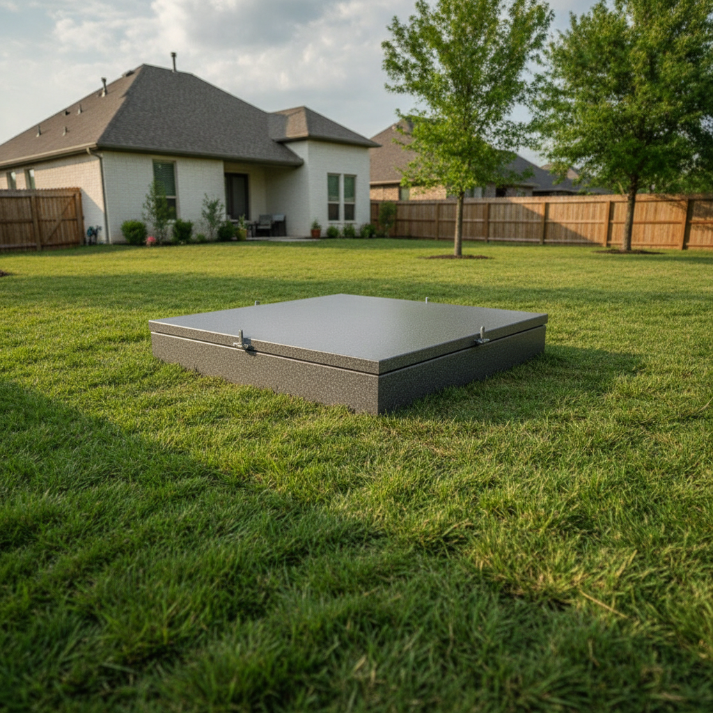 square storm shelter installation
